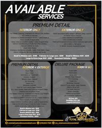 a flyer with the words available services