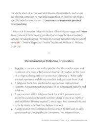 the application of a convention of the international publishing corporation
