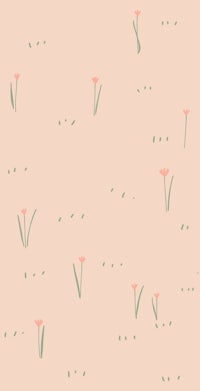 a pink flower pattern on a beige background