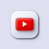 a youtube icon on a white background