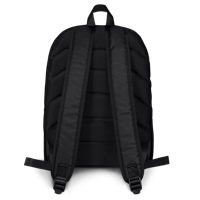 a black backpack on a black background
