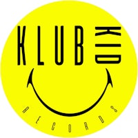 klub kid records logo with a smiley face