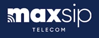 max sip telcom logo on a blue background