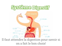 a diagram of the digestive system with the words systeme digestif