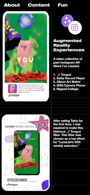 IG filters Zach Ando AR Creator