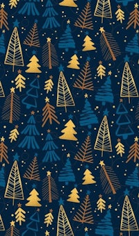 a christmas tree pattern on a dark blue background