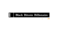 the black bitcoin billionaire logo on a black background