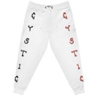 a white sweatpants with the word gypsy on them