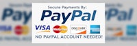 a paypal logo with the words secure payments by paypal