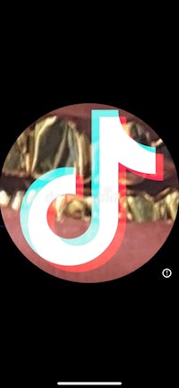 a picture of a tiktok logo on a black background
