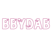 the word bbydab on a black background