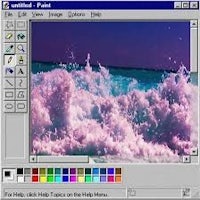 a screen shot of a computer screen showing an image of an ocean
