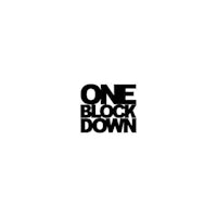 one block down logo on a white background