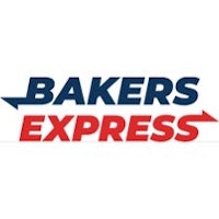 bakers express logo on a white background