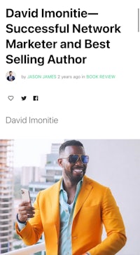 david intone - successful network marketer and best selling author