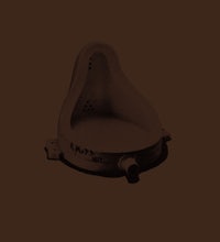 a urinal on a brown background