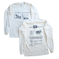 a white long - sleeve t - shirt with the words new