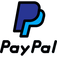 the paypal logo on a black background