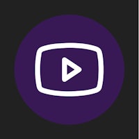 the youtube icon on a purple background