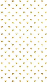 gold hearts on a white background