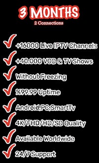 3 months of live iptv channels