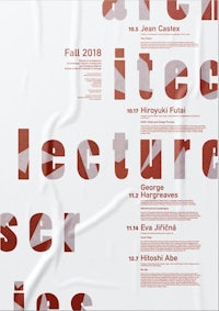 a poster for the fall 2018 lecture series