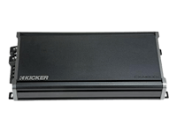 the kicker car amplifier is shown on a black background