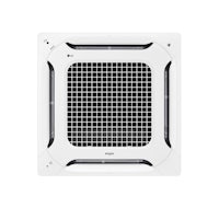 a white air conditioner on a white background