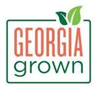 the logo for georgia grown