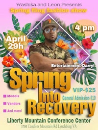 a flyer for spring into recovery