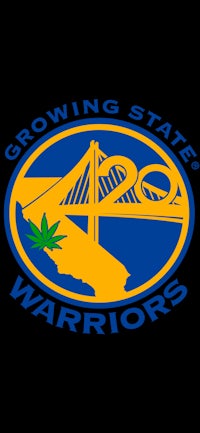 the golden state warriors logo on a black background