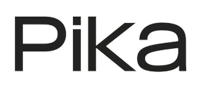 pika logo on a black background