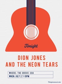 a poster for dian jones and the neon tears