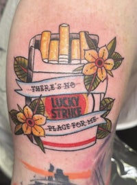 there's no lucky strike for me tattoo