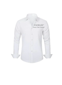 a white shirt with the word energe on it