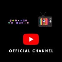 a tv screen with the words'youtube official channel'