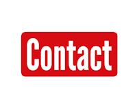 contact logo on a black background