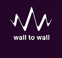 the wall to wall logo on a purple background