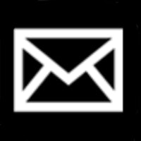 an email icon on a black background