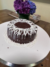 a chocolate cake on a plate