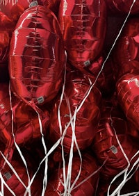 valentine's day red foil balloons