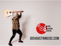 joshua austin music logo with a man holding an acoustic guitar