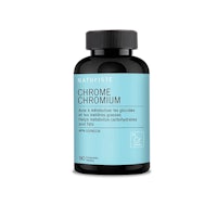 a bottle of chrome chromium on a white background