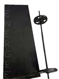 a black mat with the word energize on it