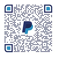 a qr code with the paypal logo on it