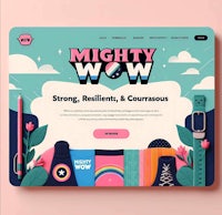 mighty wow landing page design