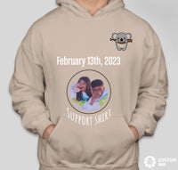 february gift 2020 support shirt - tan unisex hoodie