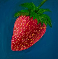 a painting of a strawberry