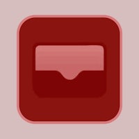 a red folder icon on a white background