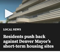 residents push back against denver mayor's short-term housing sites